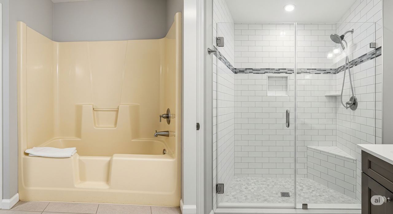 A friendly guide to converting an unused tub into a modern shower